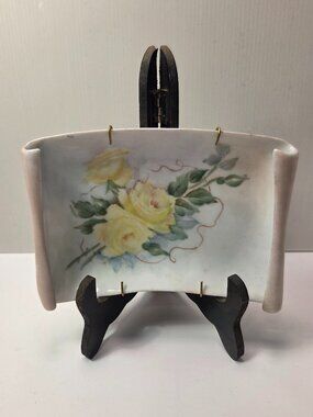 Hand Painted Yellow Rose Plate